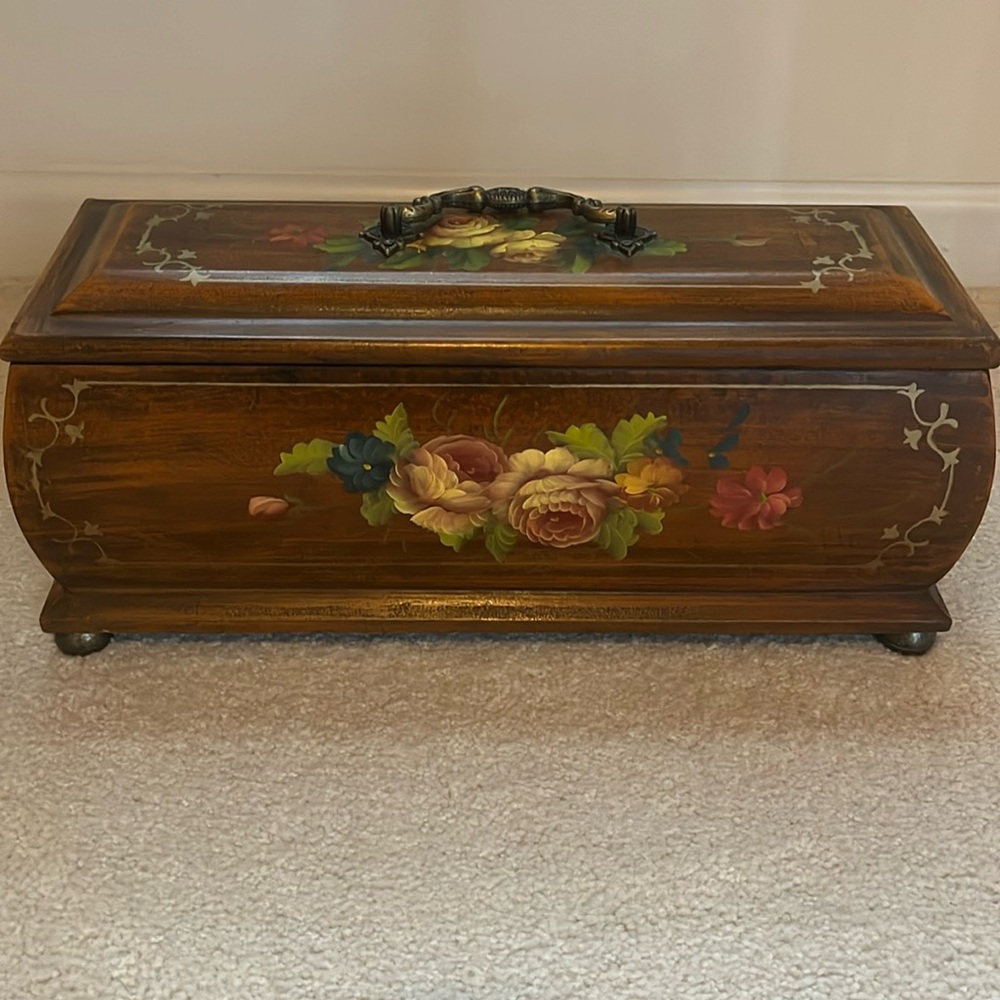 Floral Wooden Decorative Box